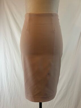 Le Chateau Blush Pencil Skirt Career Office Stretch Mob Wife Size 0
